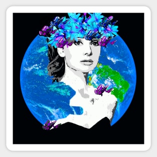 WOMAN EARTH FLOWERS Sticker